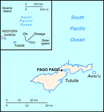 [Country map of American Samoa]