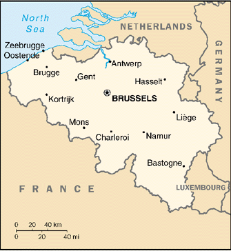 [Country map of Belgium]