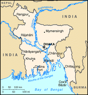 [Country map of Bangladesh]