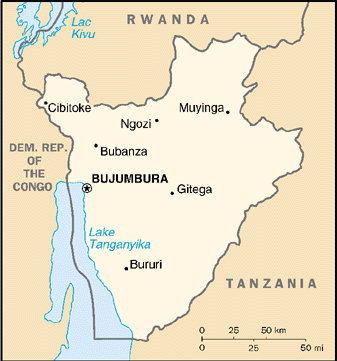 [Country map of Burundi]